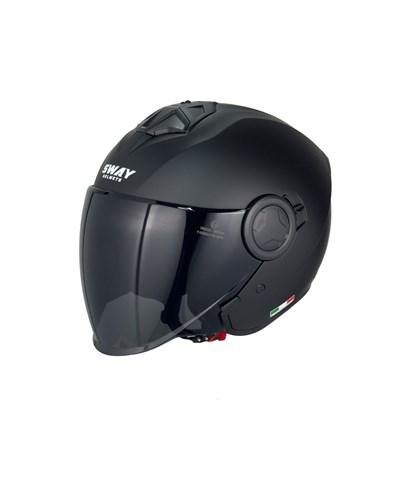 Sway SW-767 Mat Siyah Yarım Kask - MotoDede