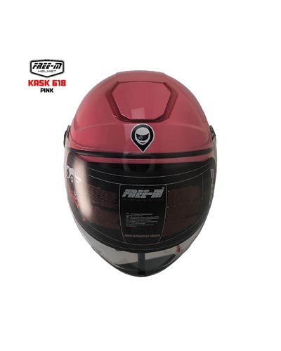 Free-M YA-665VR Yarım Motosiklet Kaskı - Pembe - Motodede