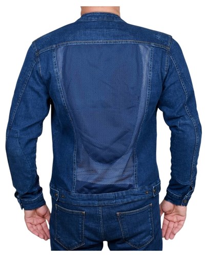Rider Denim Efil File Yazlık Motosiklet Montu (Mavi) - MotoDede