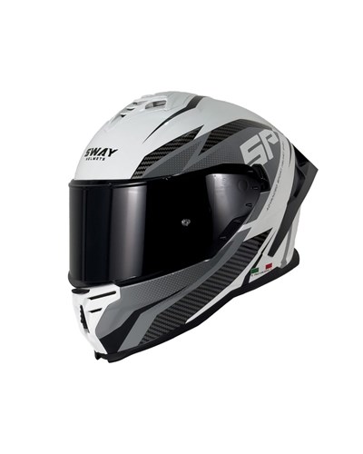 Sway SW 867 Power White Black Grey Kask - MotoDede