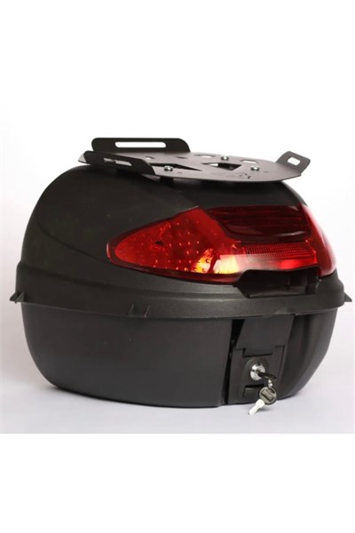 Tien SC-35 35 Litre Siyah Motosiklet Topcase Çanta (Çanta Üstü Metal Plakalı)
