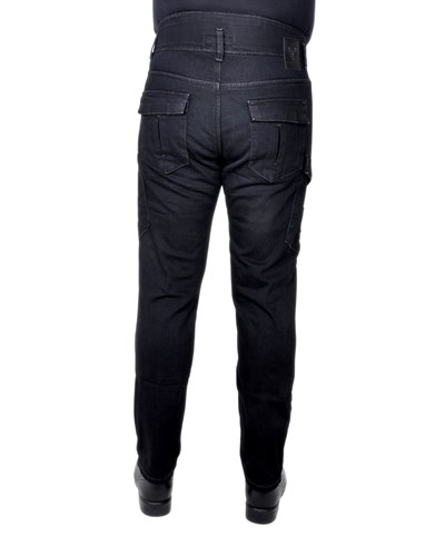 Rider Denim Samyeli Motosiklet Pantolonu (Siyah) - MotoDede