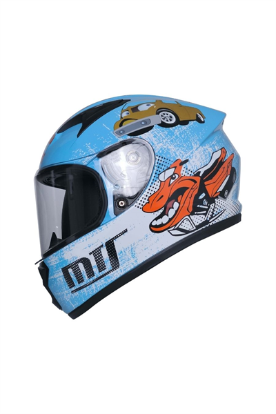 MTS M-201 Full Face Çocuk Motosiklet Kaskı Blue - MotoDede