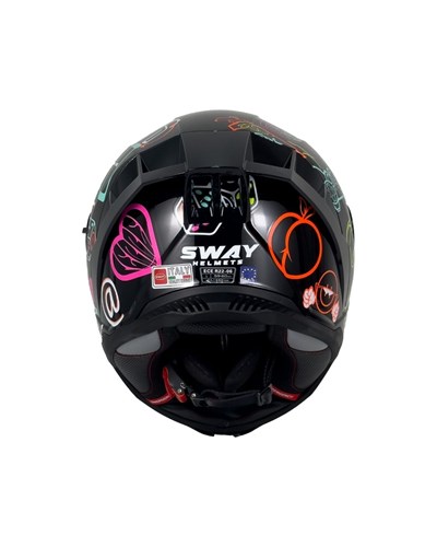 Sway SW-867 Peri Colorful Full Face Kask - MotoDede