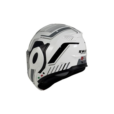 Sway X600 Orion White Grey 180° Çene Açılır Motosiklet Kaskı