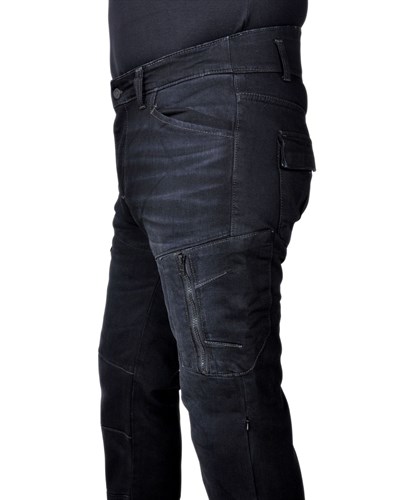 Rider Denim Samyeli Motosiklet Pantolonu (Siyah) - MotoDede