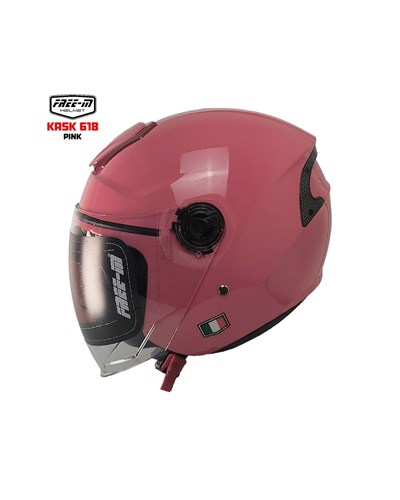 Free-M YA-665VR Yarım Motosiklet Kaskı - Pembe - Motodede