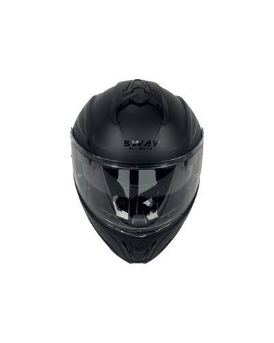 Sway SW-919 Shiny Stripe Black Çene Açılır Motosiklet Kaskı - Motodede