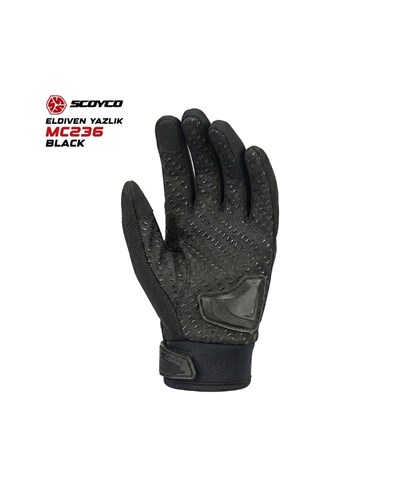Scoyco MC236 Yazlık Motosiklet Eldiveni - Siyah - Motodede
