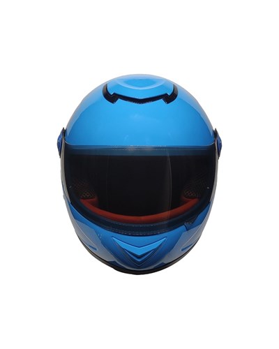 Pro Helmets YA-201VR Skull Mavi Kapalı Çocuk Kaskı - MotoDede