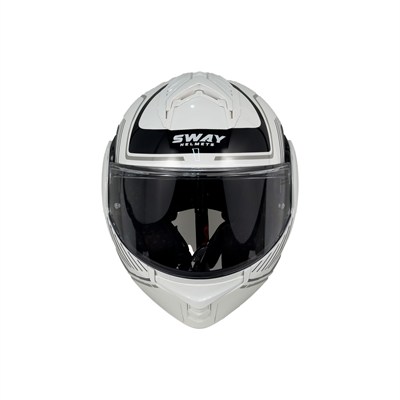 Sway X600 Orion White Grey 180° Çene Açılır Motosiklet Kaskı