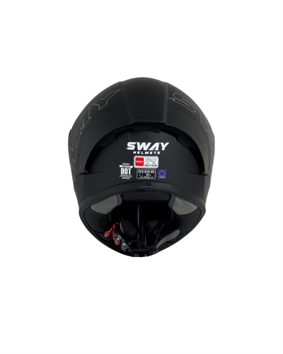 Sway F357 Full-Face Motosiklet Kaskı - Mat Siyah