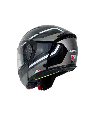 Sway SW 917 Fast Black Titanium Çene Açılır Kask - MotoDede