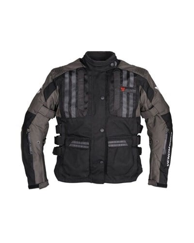 Venom Tourex Touring 4 Mevsim Motosiklet Montu Siyah Gri - MotoDede