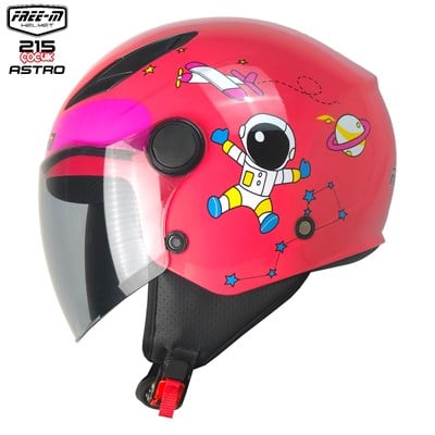 Free-M FR-215 Pink Interstellar (Astro) Çocuk Yarım Motosiklet Kaskı