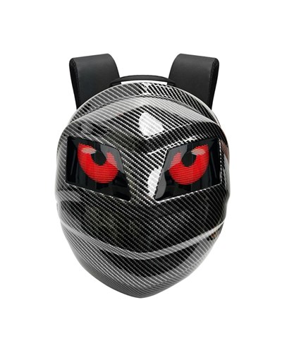 Jarmend T9-05 Karbon Desenli Oval LED Akıllı Motosiklet Çantası - MotoDede