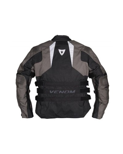 Venom Tourex Touring 4 Mevsim Motosiklet Montu Siyah Gri - MotoDede