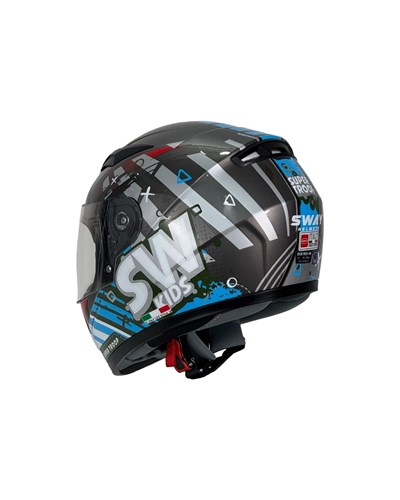 Sway SW-815K Alien Titanium Full Face Çocuk Kaskı - MotoDede