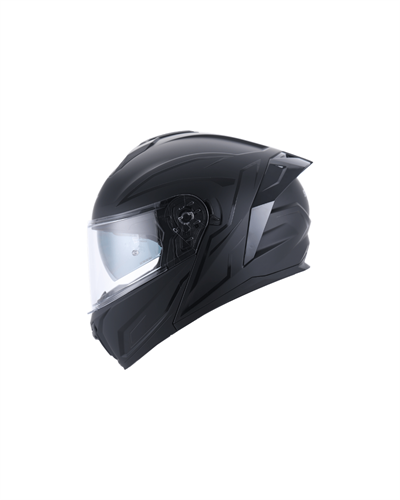 Sway SW-919 Shiny Stripe Black Çene Açılır Motosiklet Kaskı - Motodede