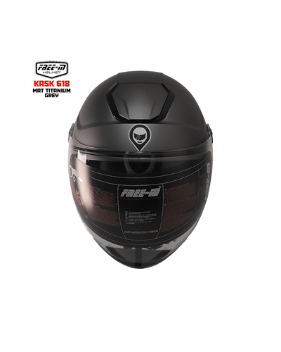 Free-M YA-665VR Yarım Motosiklet Kaskı - Mat Titanium - Motodede