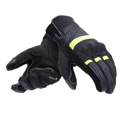 DAINESE ELD/ FULMINE D-DRY-GLOVES BLACK/YELLOW FLUE