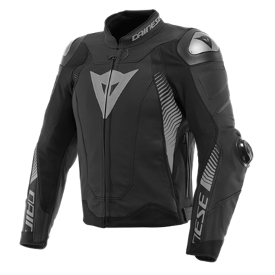 DAINESE/SUPER SPEED 4 LTHR JCKT BLK-MATT/CHARCOAL-GRAY