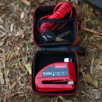 KNMASTER DL506A 6mm Alarmlı Disk Kilidi | Hatırlatma Kablosu ve Taşıma Çantası Hediye