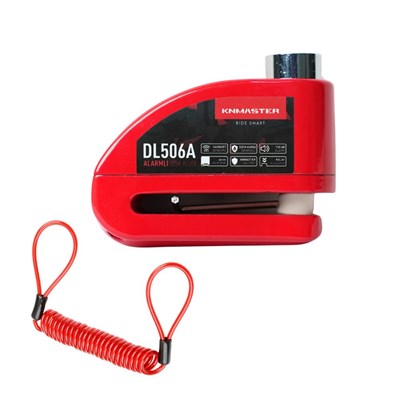 KNMASTER DL506A 6mm Alarmlı Disk Kilidi | Hatırlatma Kablosu ve Taşıma Çantası Hediye