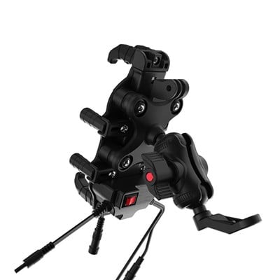 KNMASTER TT820WC Kablosuz Şarjlı Tüm Motosikletlere Uyumlu Titreşim Modüllü  Telefon Tutucu