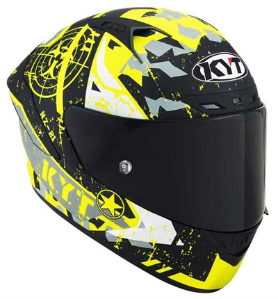 KYT NZ RACE KASK BLAZING MATT YELLOW