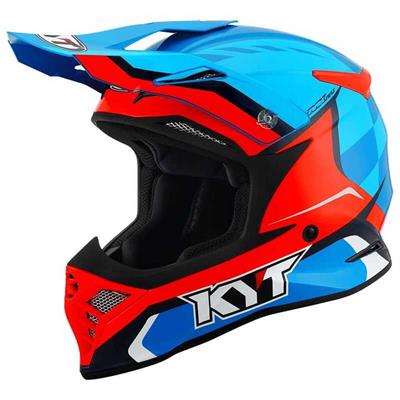 KYT SKYHAWK GLOWING KASK BLUE ORANGE FLUO