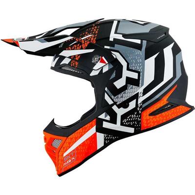 KYT SKYHAWK KASK HYPERFLOW MATT GREY / ORANGE