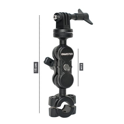 Knmaster MC130 – 360° Ayarlanabilir Motosiklet Ayna Demir Bağlantılı Aksiyon Kamera Aparatı