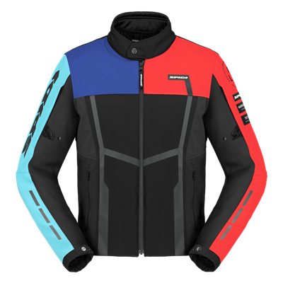 SPIDI MOTOJOY TEKSTİL CEKET SİYAH MAVİ KIRMIZI