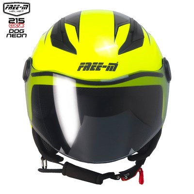 Free-M FR-215 Dog Neon (Yellow) Çocuk Yarım Motosiklet Kaskı