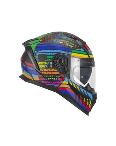 CGM 311X Blast Skull Tam Kapalı Kask - Gökkuşağı - MotoDede