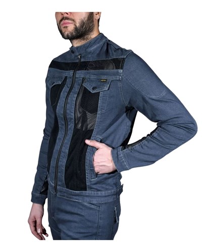 Rider Denim Duman File Yazlık Motosiklet Montu - MotoDede