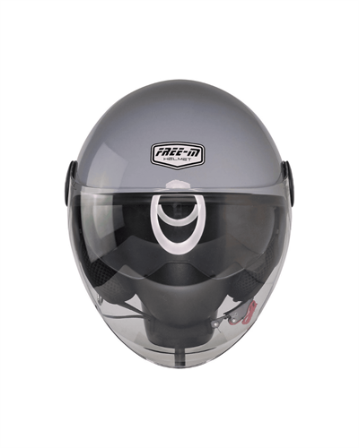 Free-M FR-612 Yarım Kask (Open Face) - Parlak Gri - MotoDede