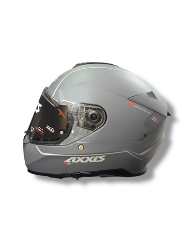 AXXIS Hawk Evo Solid Mat Gri Kapalı Motosiklet Kaskı - MotoDede