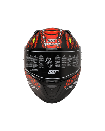 MTS M-801 Snake Full Face Güneş Vizörlü Kask - Draglax Red - MotoDede