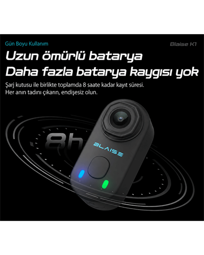 Blaise K1 4K Wi-Fi 32GB SD Kart Hediyeli Aksiyon Kamerası