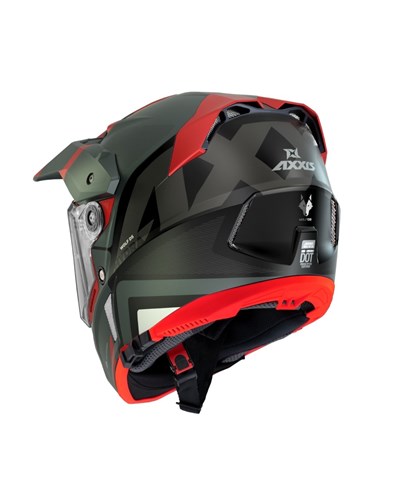 AXXIS Wolf DS Hydra B5 Mat Kırmızı Adventure Motosiklet Kaskı - MotoDede