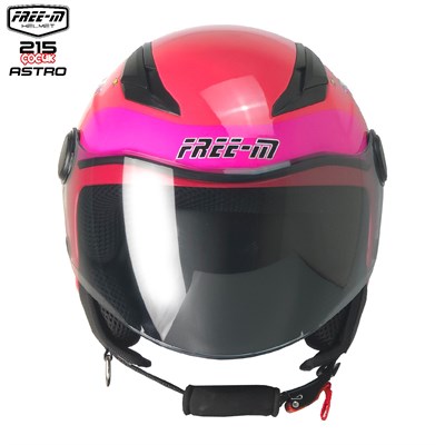 Free-M FR-215 Pink Interstellar (Astro) Çocuk Yarım Motosiklet Kaskı