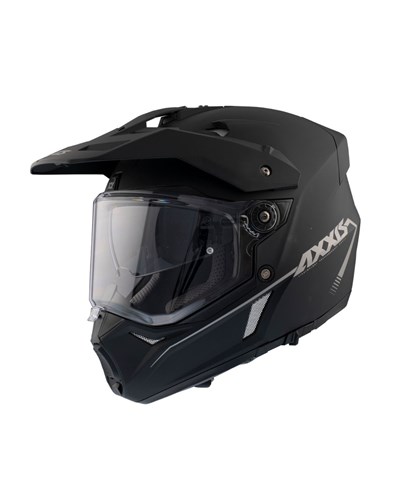 AXXIS Wolf DS Solid A1 Mat Siyah Adventure Motosiklet Kaskı - MotoDede