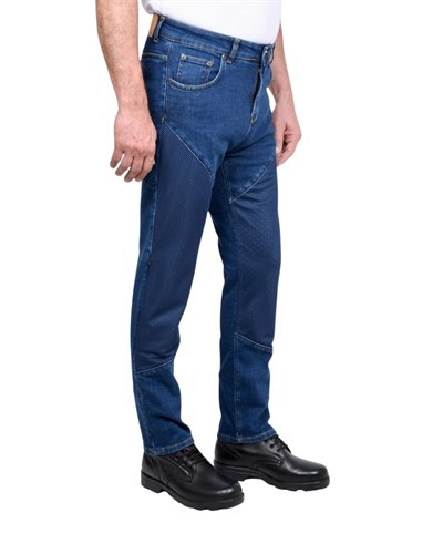 Rider Denim Efil File Yazlık Motosiklet Pantolonu (Mavi) - MotoDede