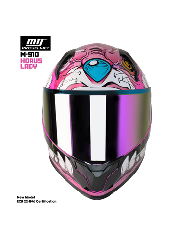 MTS M-910 Full Face Güneş Vizörlü Kask - Horus Lady - MotoDede