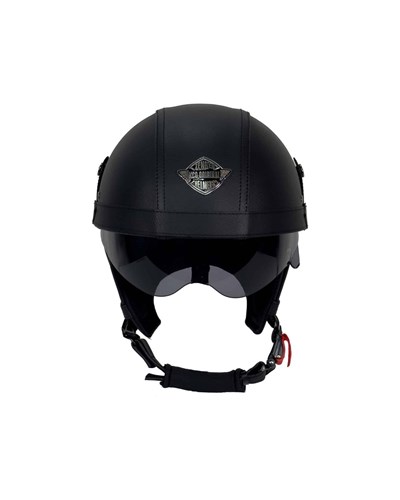 Tex 701 ZN Siyah Deri Miğfer Kask - MotoDede