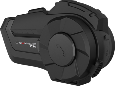 Crown C20 Pro Motosiklet Interkomu - 2 Kişilik, 1200m, Bluetooth 5.1, HD Ses