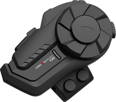 Crown C20 Pro Motosiklet Interkomu - 2 Kişilik, 1200m, Bluetooth 5.1, HD Ses