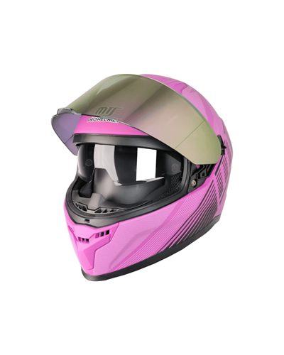 MTS M-910 Full Face Güneş Vizörlü Kask - Fuchsia Lady - MotoDede